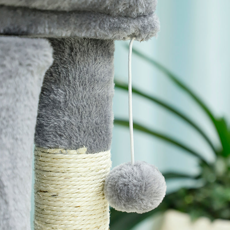 24 inches Faux Fur Cat Tree & Condo