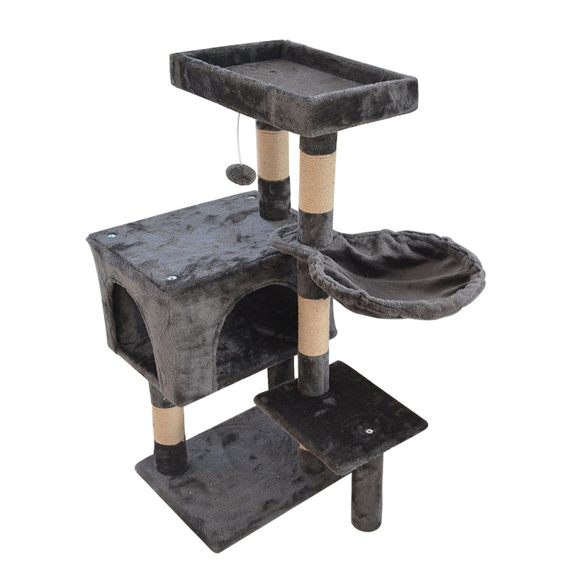 35 inch cat tree with double doors condo