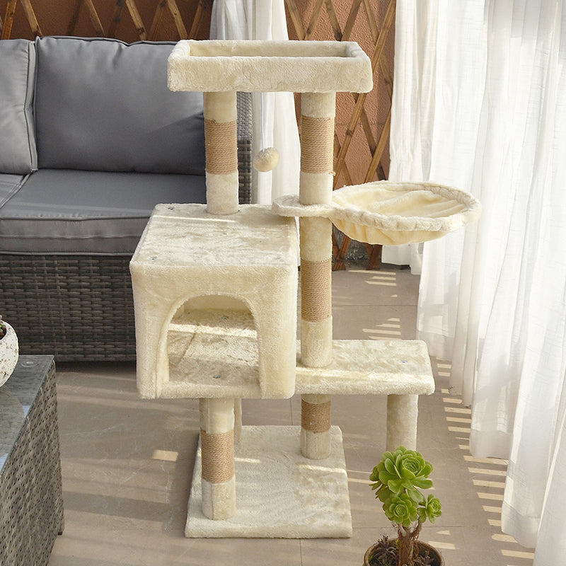 35 inch cat tree with double doors condo