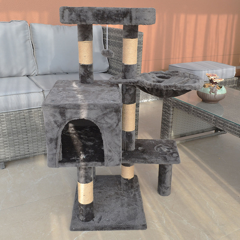 35 inch cat tree with double doors condo