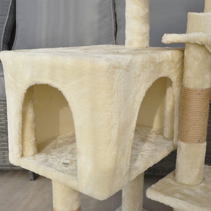 35 inch cat tree with double doors condo