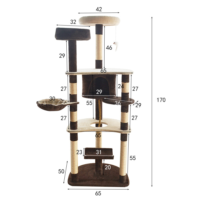 67-inch large cat tree/activity center