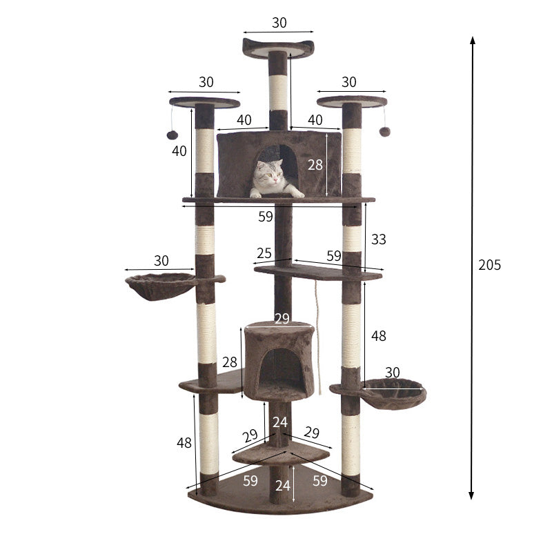 81-inch extra-large cat tree/activity center