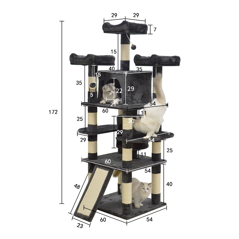 68 inches three perches cat tree