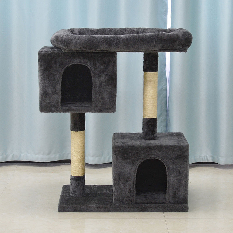 33 inches small cat tree with double condos