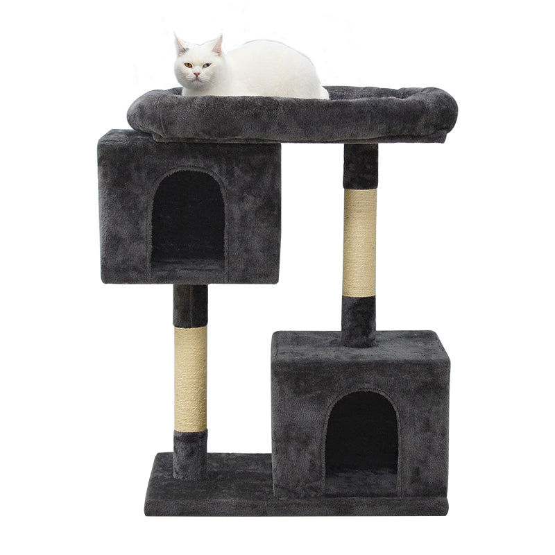 33 inches small cat tree with double condos