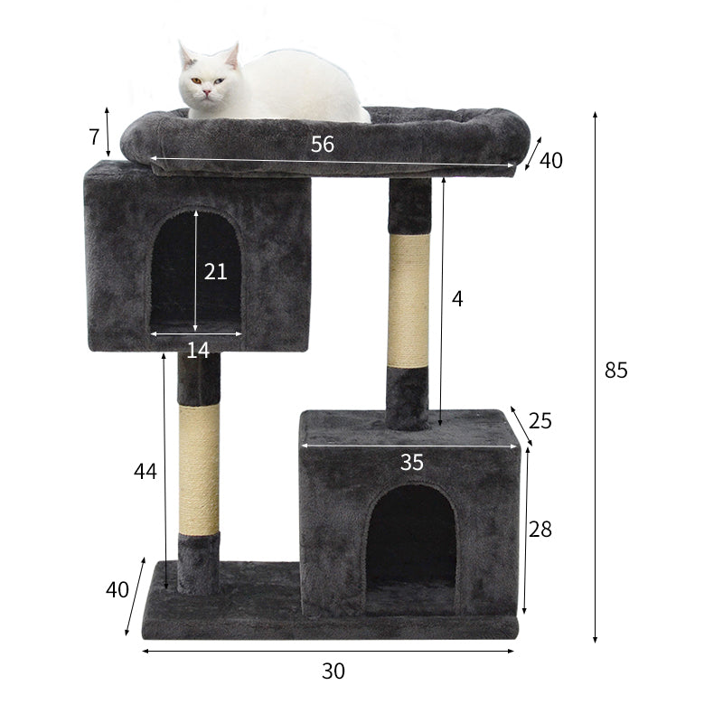 33 inches small cat tree with double condos