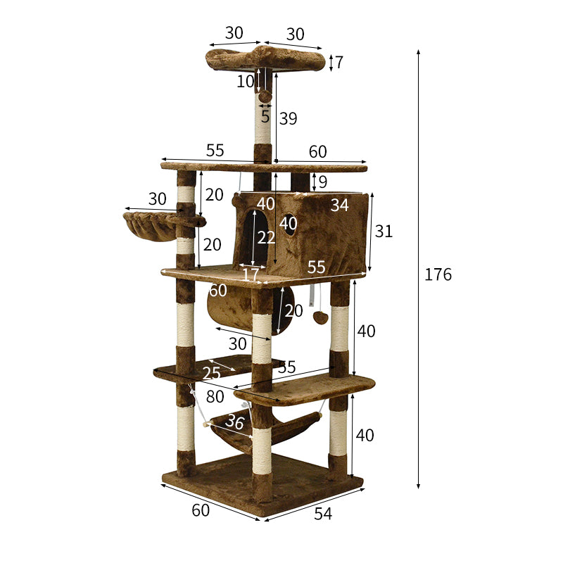 69 inches variety of functions cat tree