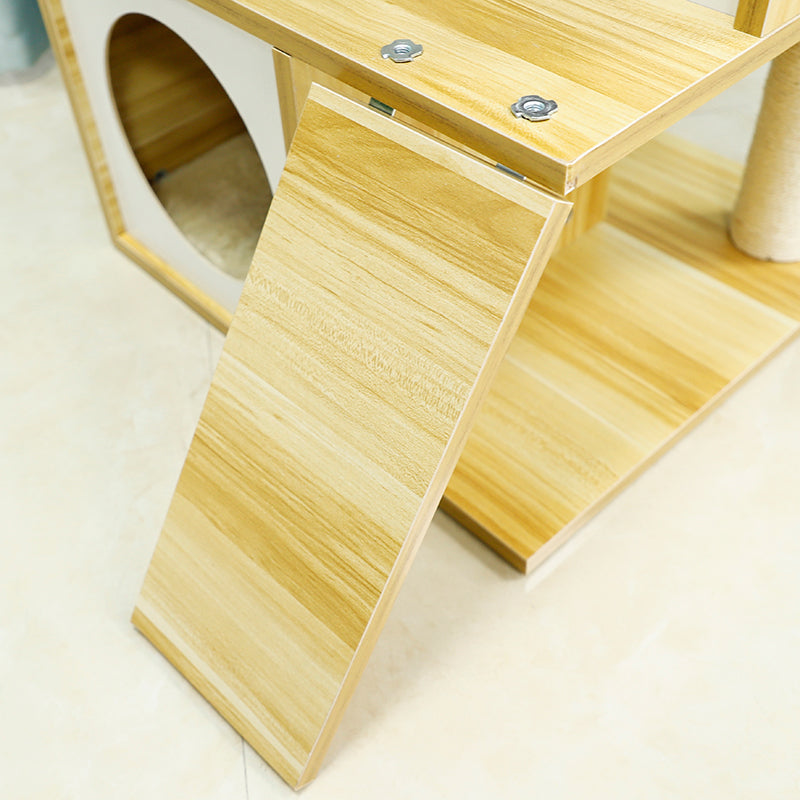 35 inches Modern Wood Cat Tree