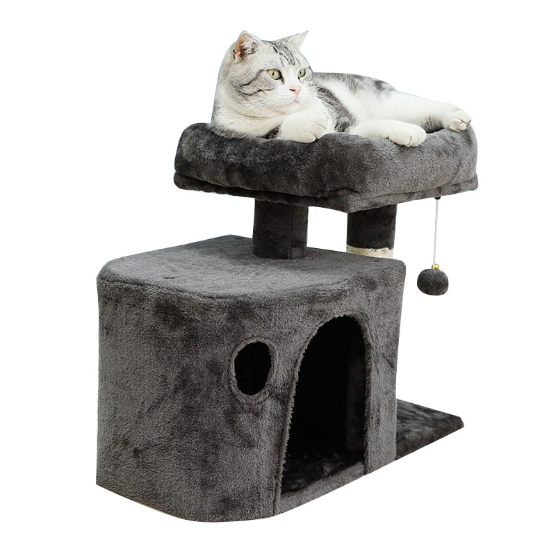 18 inches Plush Cat Tree With Big Perch