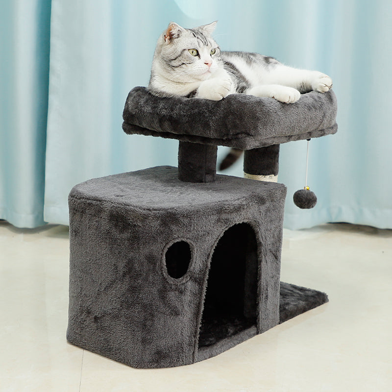 18 inches Plush Cat Tree With Big Perch