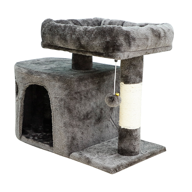 18 inches Plush Cat Tree With Big Perch