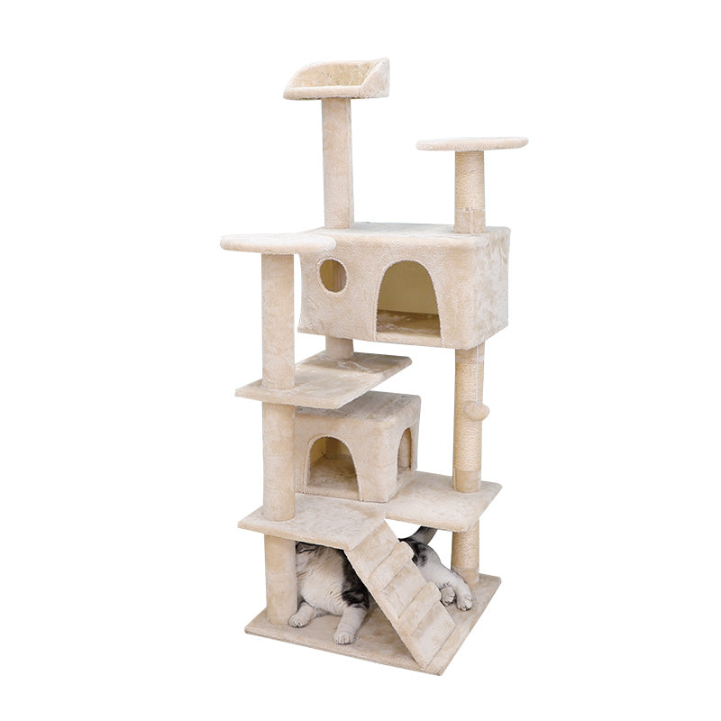 52 inches multiple perches cat tree with condos