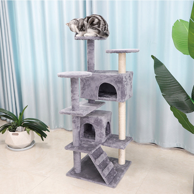 52 inches multiple perches cat tree with condos