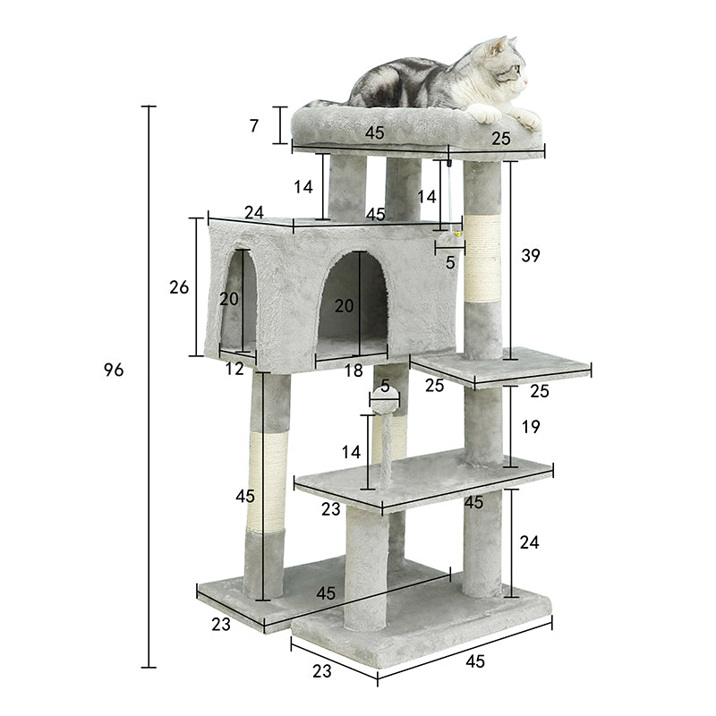 38in Multi-Level Cat Activity Center with big Condo