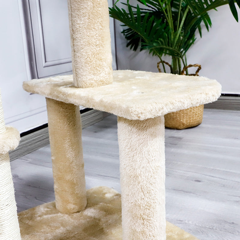 Rattan Nest Cat Tree with Sisal Post Scratcher