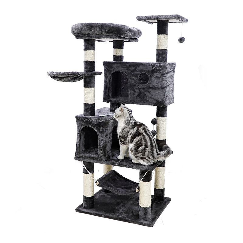 55-inch multifunctional cat activity center for indoor cats