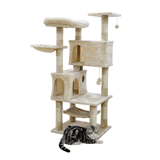 55-inch multifunctional cat activity center for indoor cats