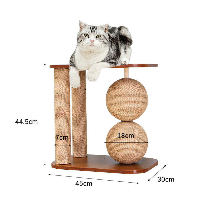 18-inch cat tree with sisal ball