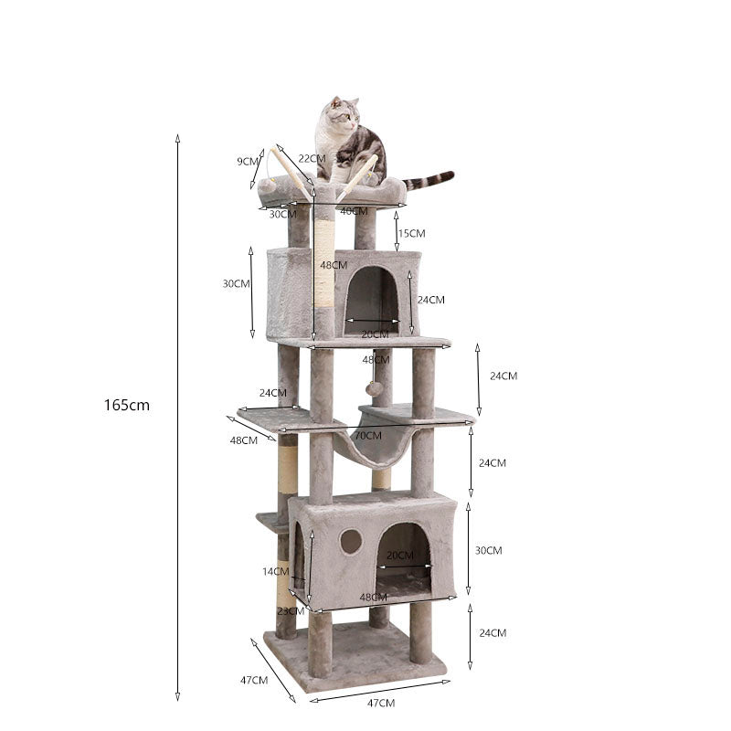 65" large cat tower with condos