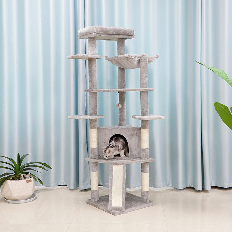 68 inch large cat tower condo with sisal ladder