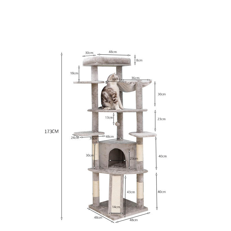 68 inch large cat tower condo with sisal ladder