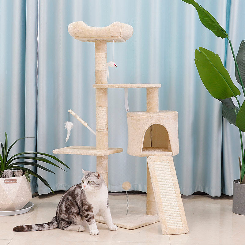 43 inches plush cat tree with perch