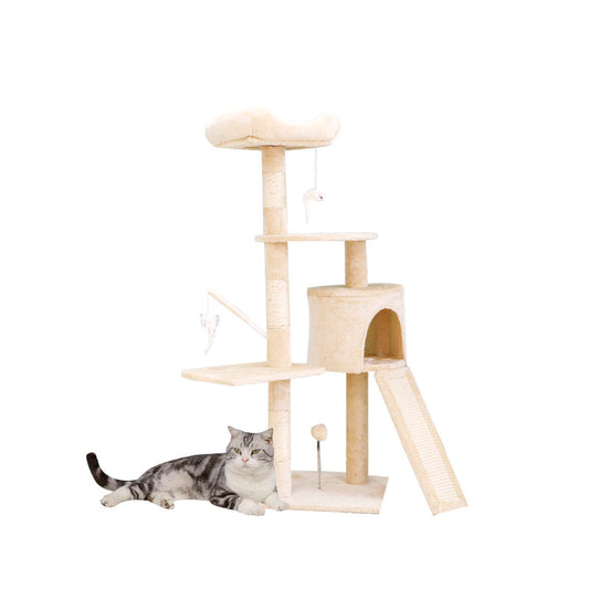 43 inches plush cat tree with perch