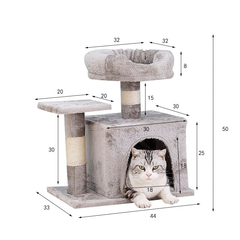 20 inch plush cat tree with condo