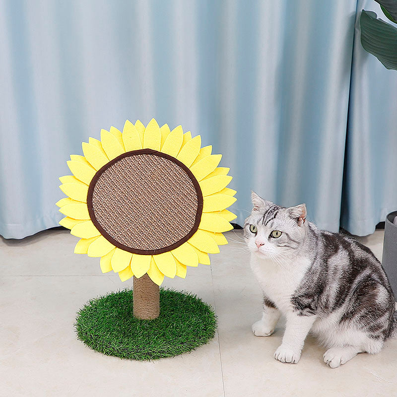 Sunflower cat scratch pad