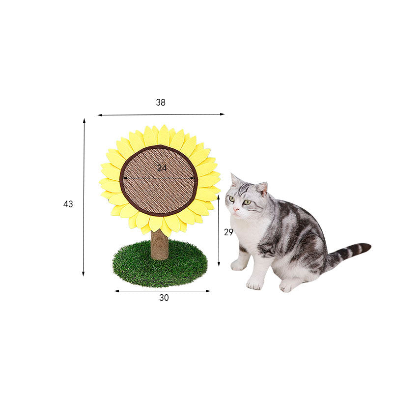 Sunflower cat scratch pad