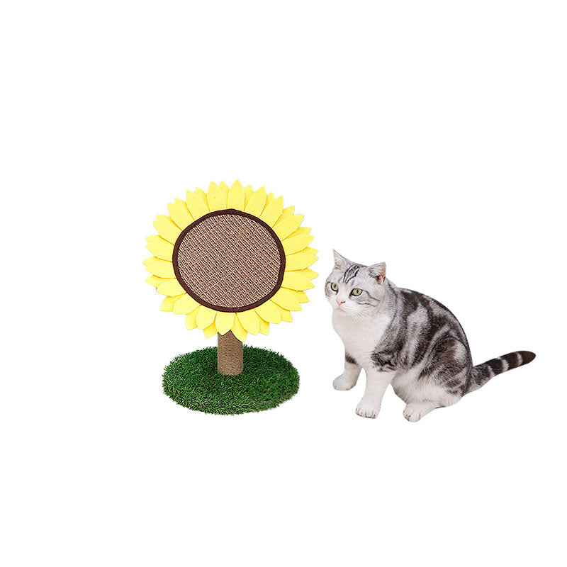 Sunflower cat scratch pad