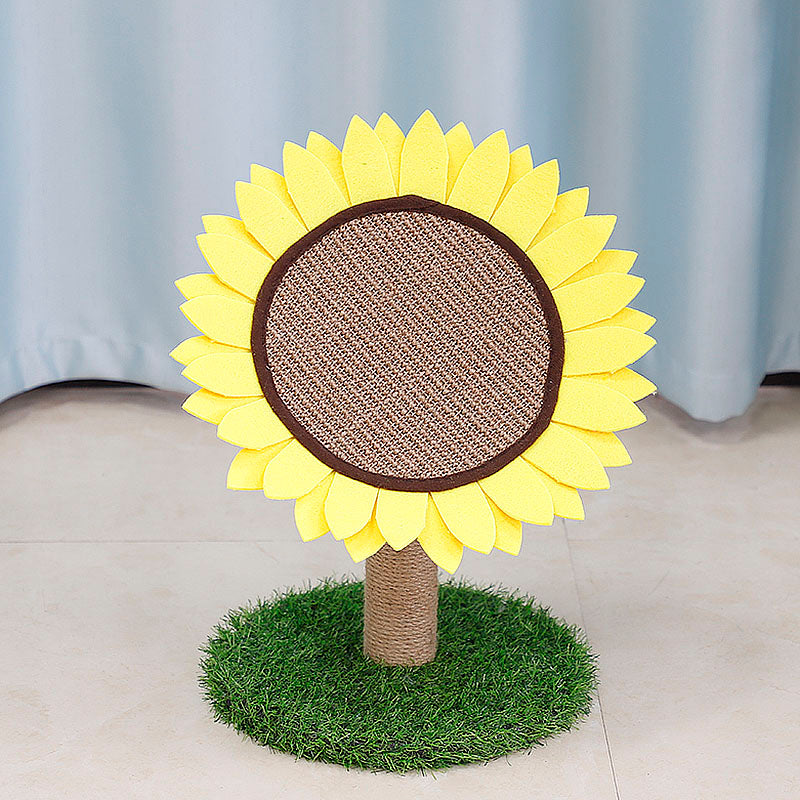 Sunflower cat scratch pad