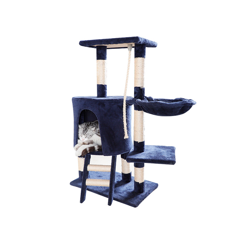 37 inch plush cat tree with round condo