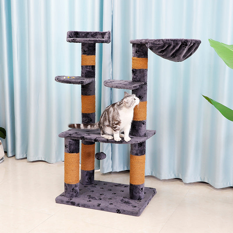 55" large cat activity center with basket