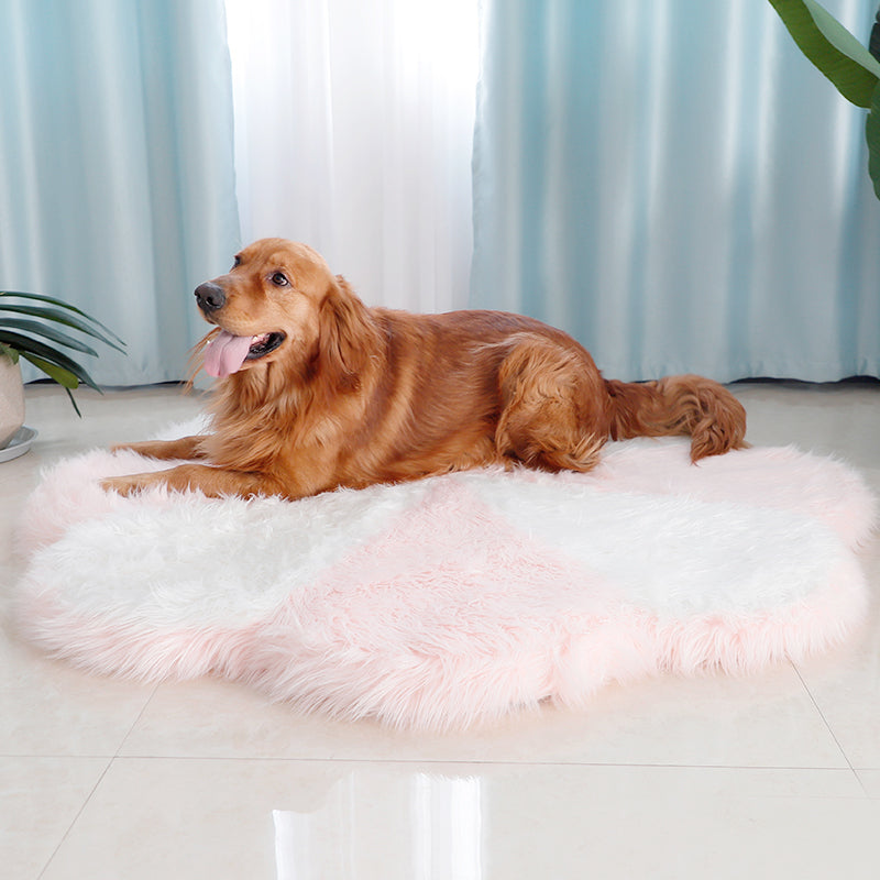 Orthopedic fluffy indoor dog bed