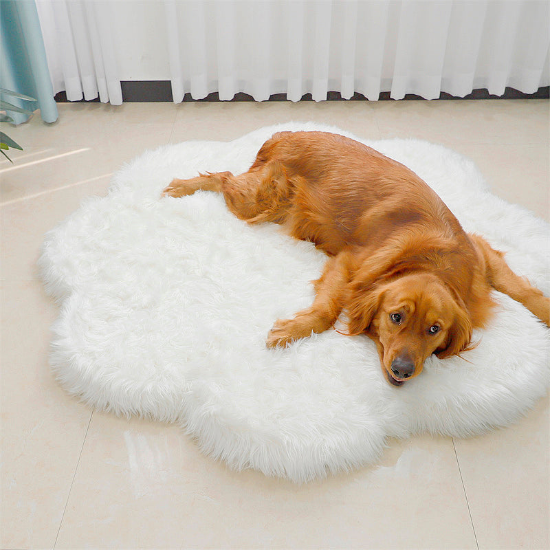 Orthopedic fluffy indoor dog bed