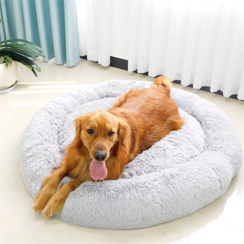 Lux Fur Donut  Dog Bed