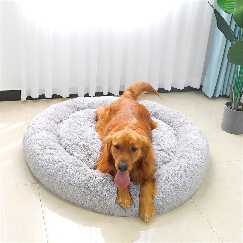 Lux Fur Donut  Dog Bed