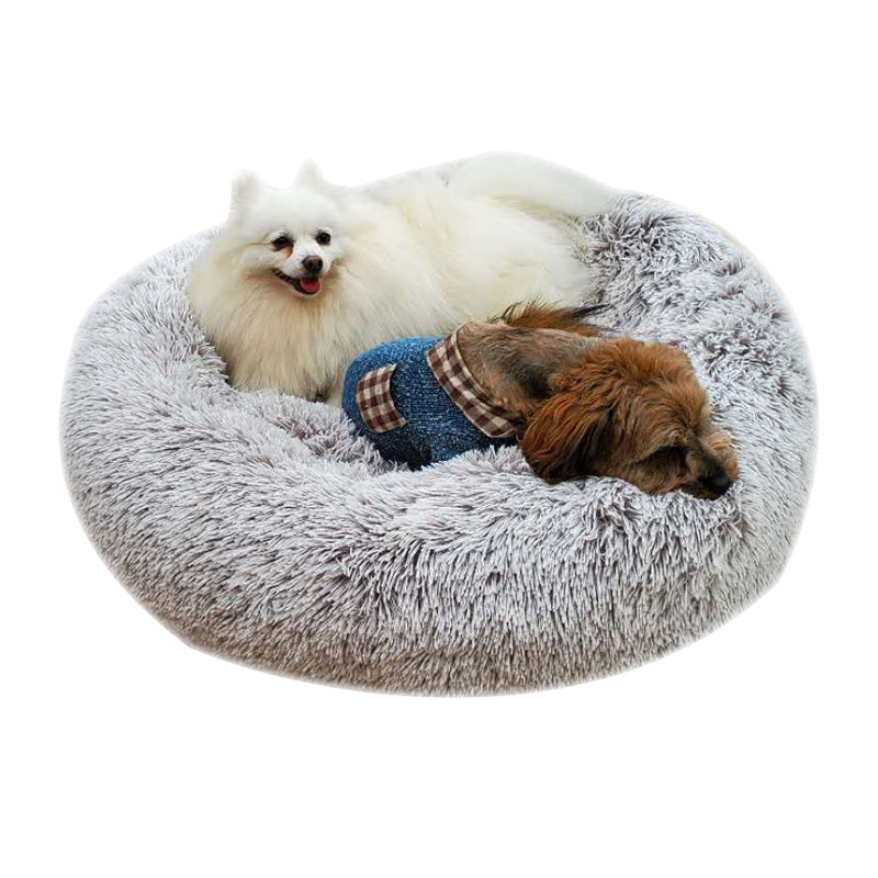 Warm and soft plush dog bed