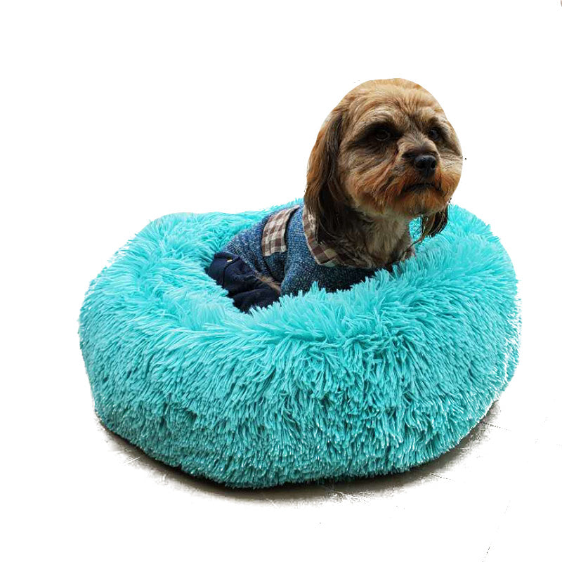 Warm and soft plush dog bed