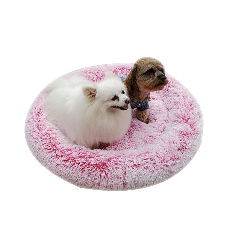 Warm and soft plush dog bed