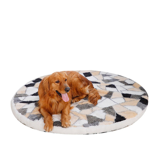 Memory foam large round dog bed