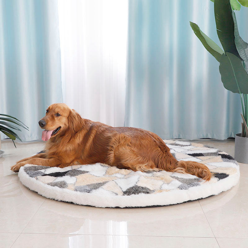 Memory foam large round dog bed