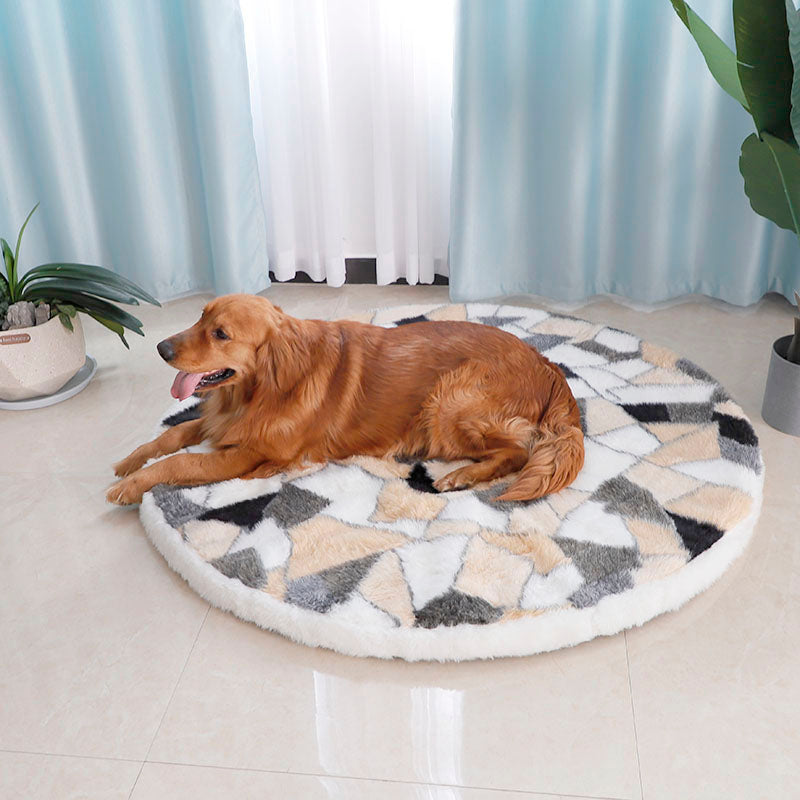 Memory foam large round dog bed