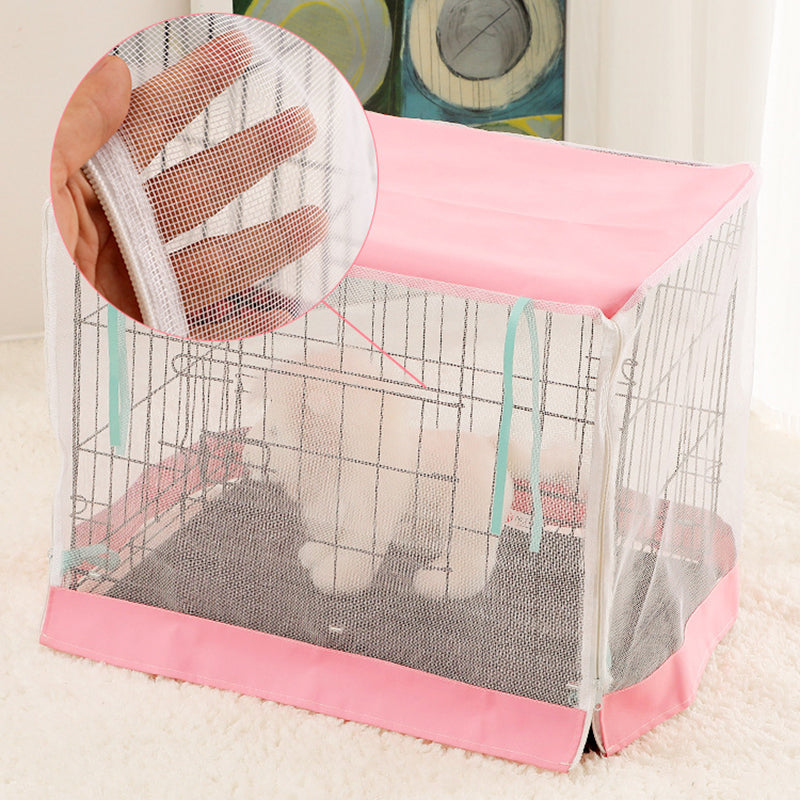 Anti-flying insect mesh dog crate cover