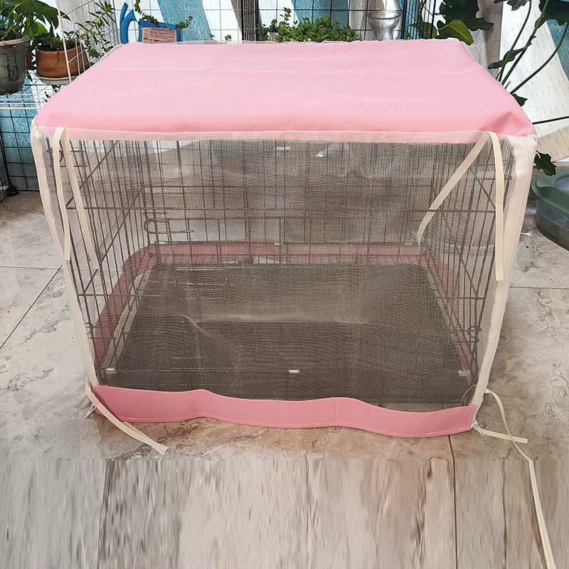 Anti-flying insect mesh dog crate cover