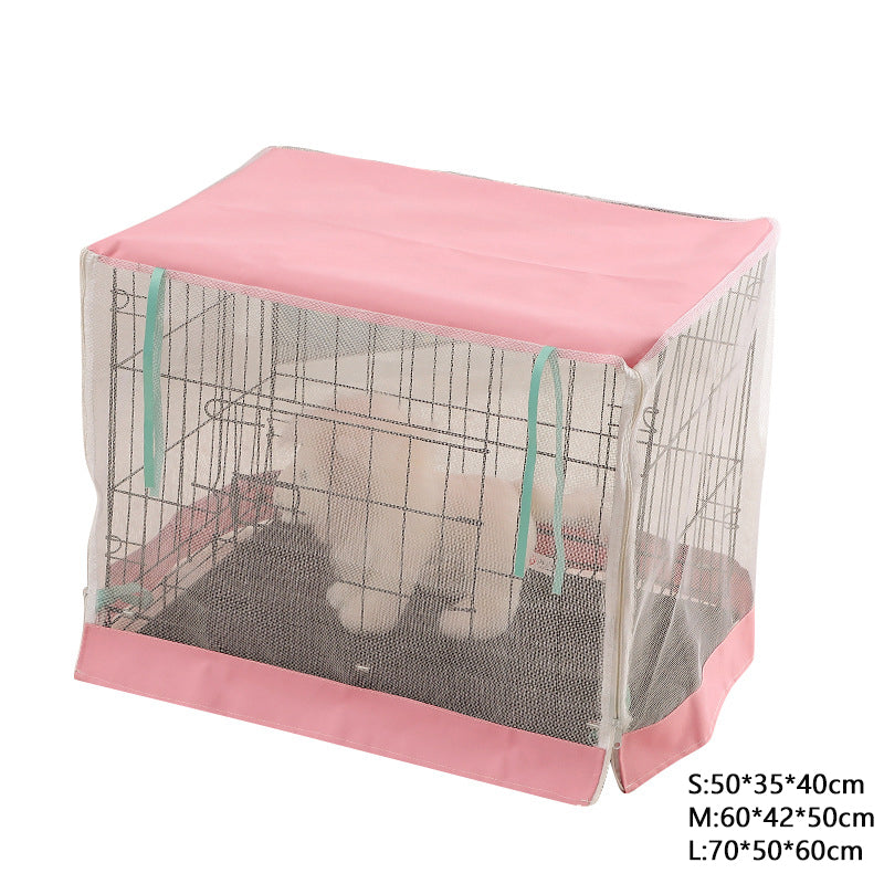 Anti-flying insect mesh dog crate cover