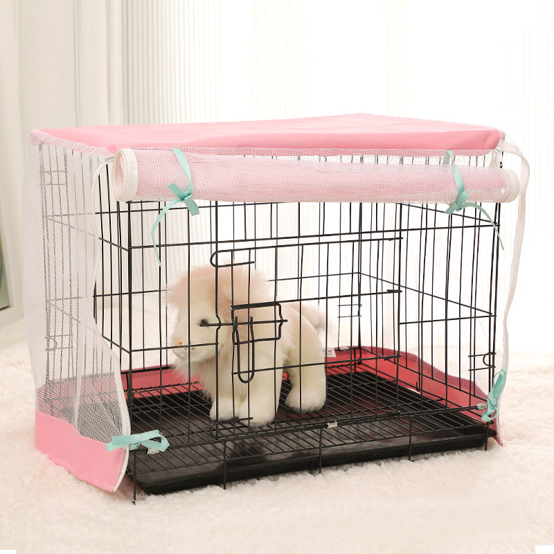 Anti-flying insect mesh dog crate cover