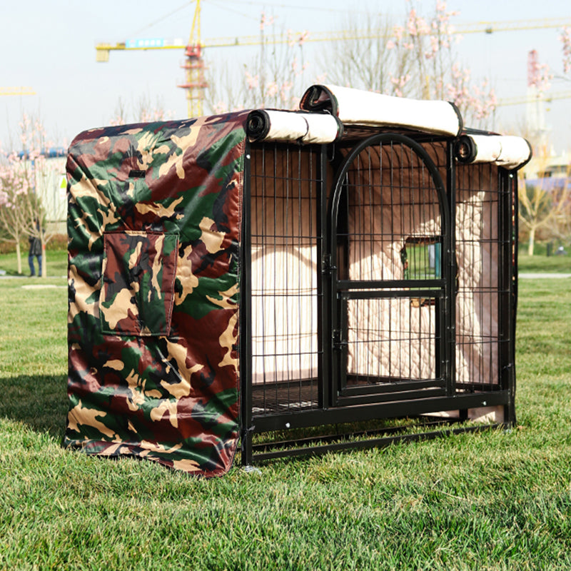 Camouflage warm dog crate cover